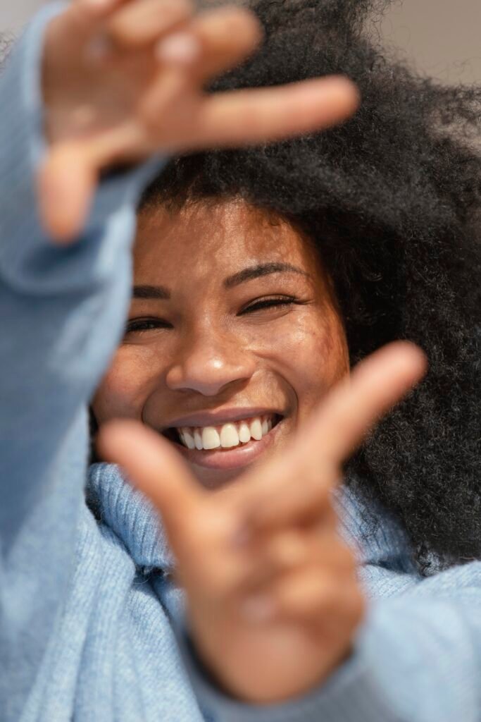 close up beautiful model posing